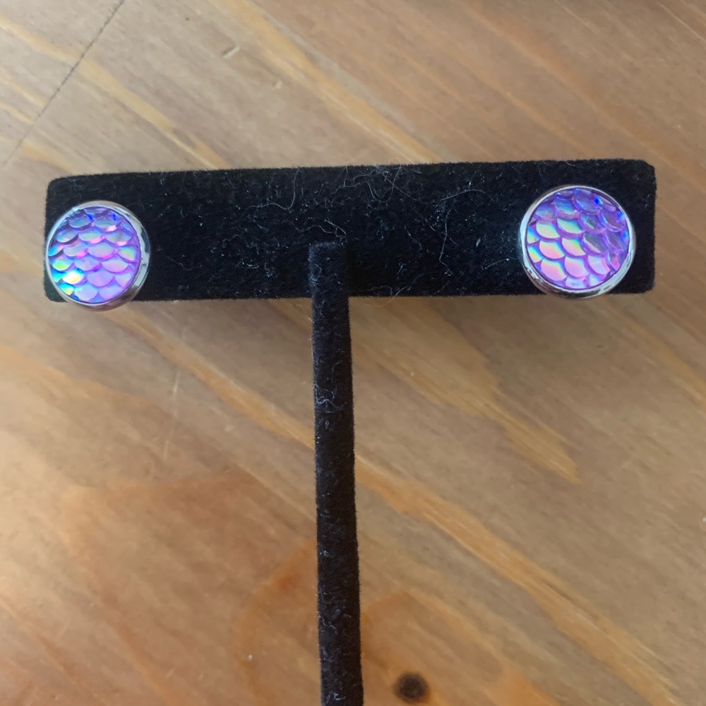 Lavender Mermaid Studs